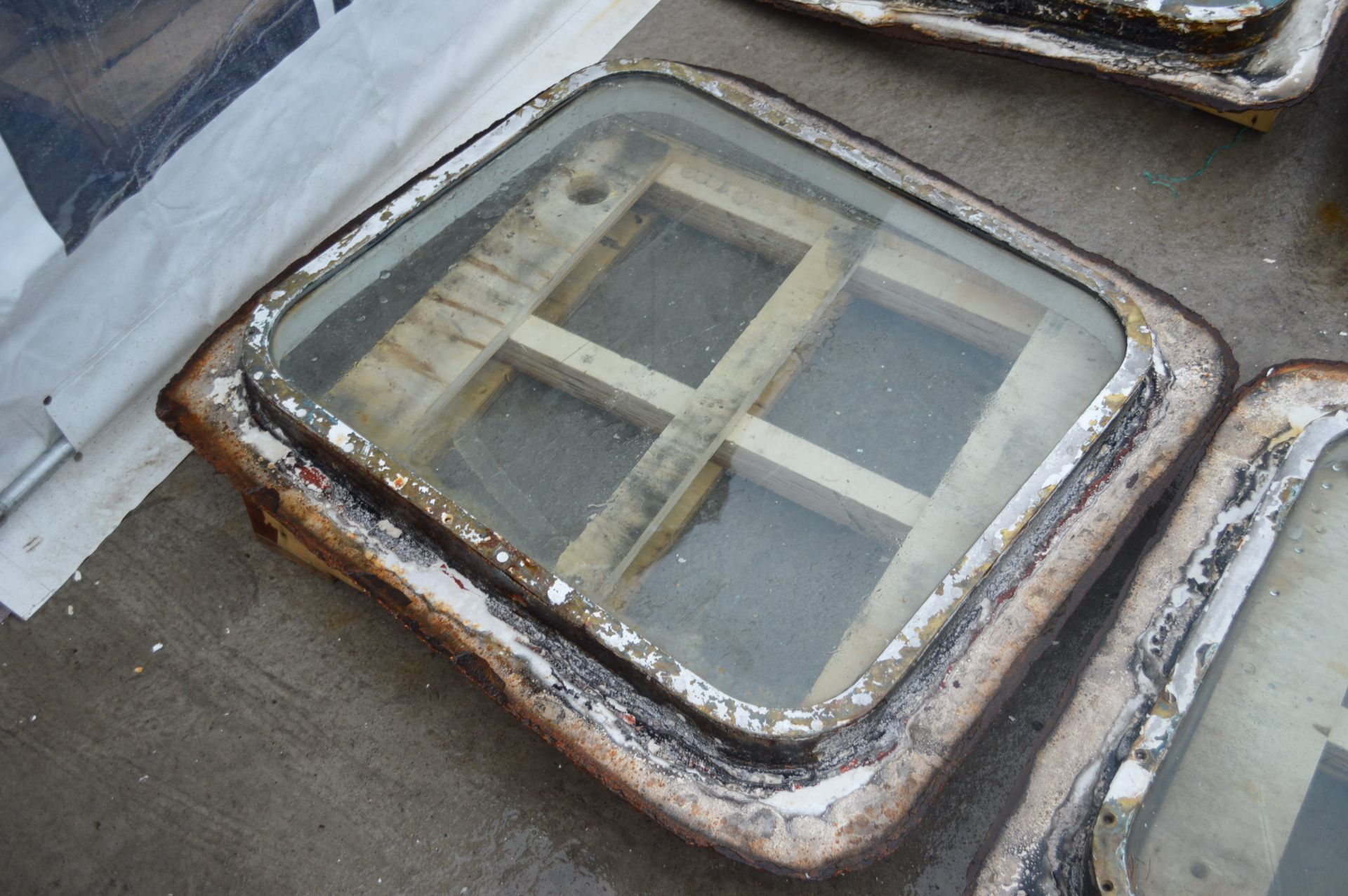 Ships Window & Frame, approx. 850mm x 750mm (Note - Image 2 of 2