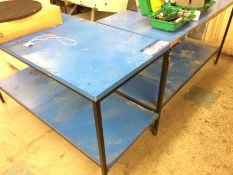 4 x Metal Framed 2-Tier Work Benches