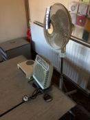 2 x Stand Mounted Fans and 2 x Heaters