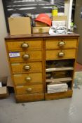 Seven Drawer Chest, with brass handles (three draw