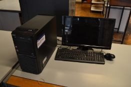 Acer Veriton Tower PC, Two Monitors and Keyboard (