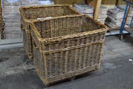 Two Wicker Baskets, each approx. 830mm x 580mm x 7