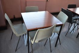Metal Framed Canteen Table and Four Chairs