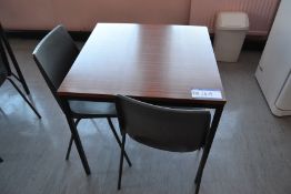 Metal Framed Canteen Table and Four Chairs