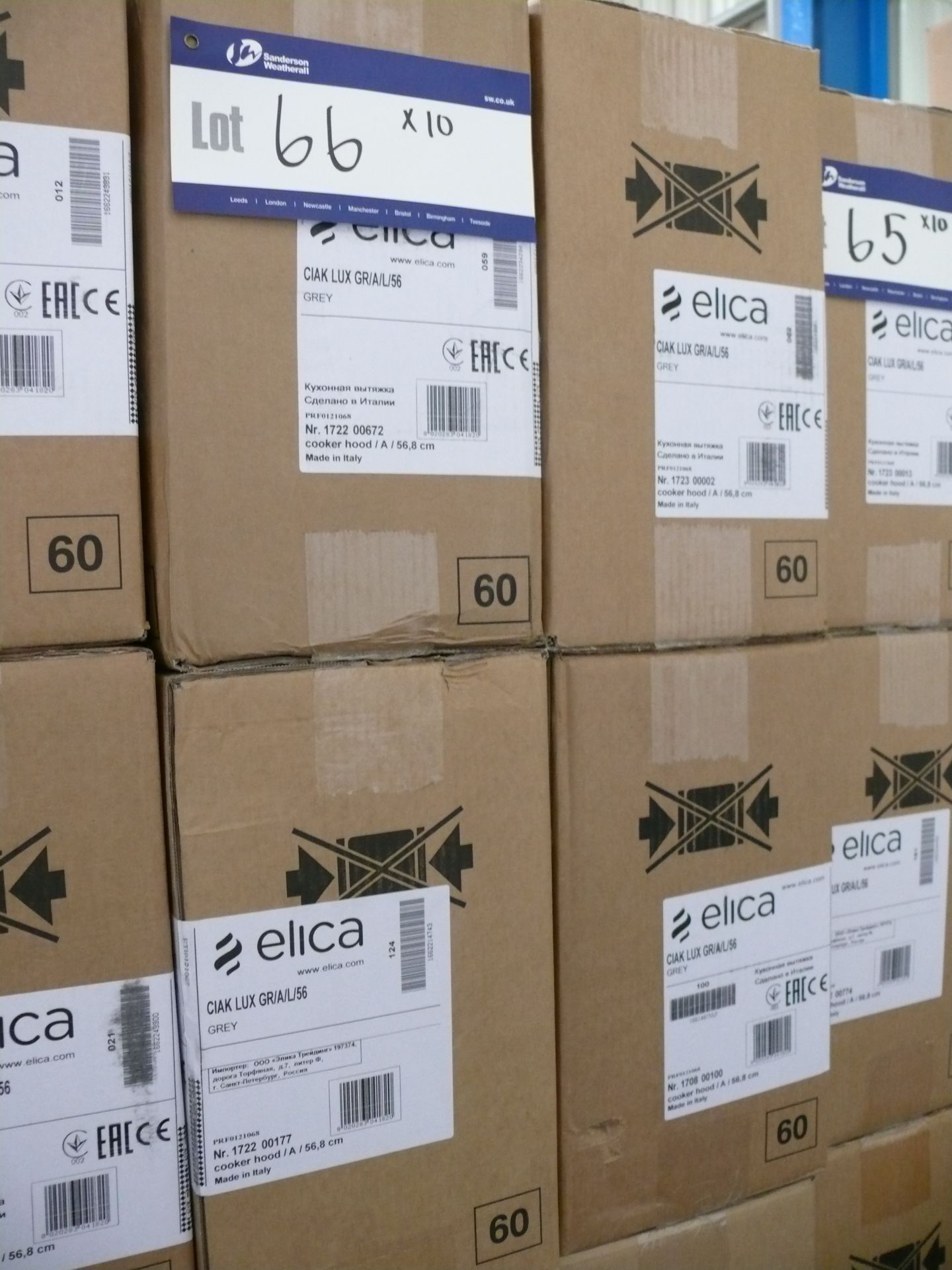 10 x Elica Extractors, Integrated Telescopic c/w L