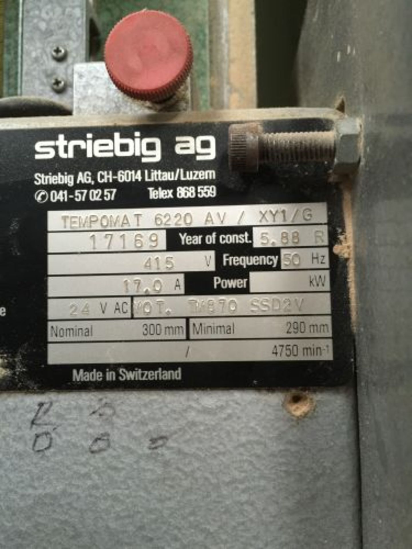 Striebig Tempomat 6220 WALL SAW, with feeder, Digi - Image 6 of 15