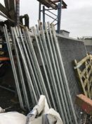 42 Fencing Panels with pallet of bases & fasteners