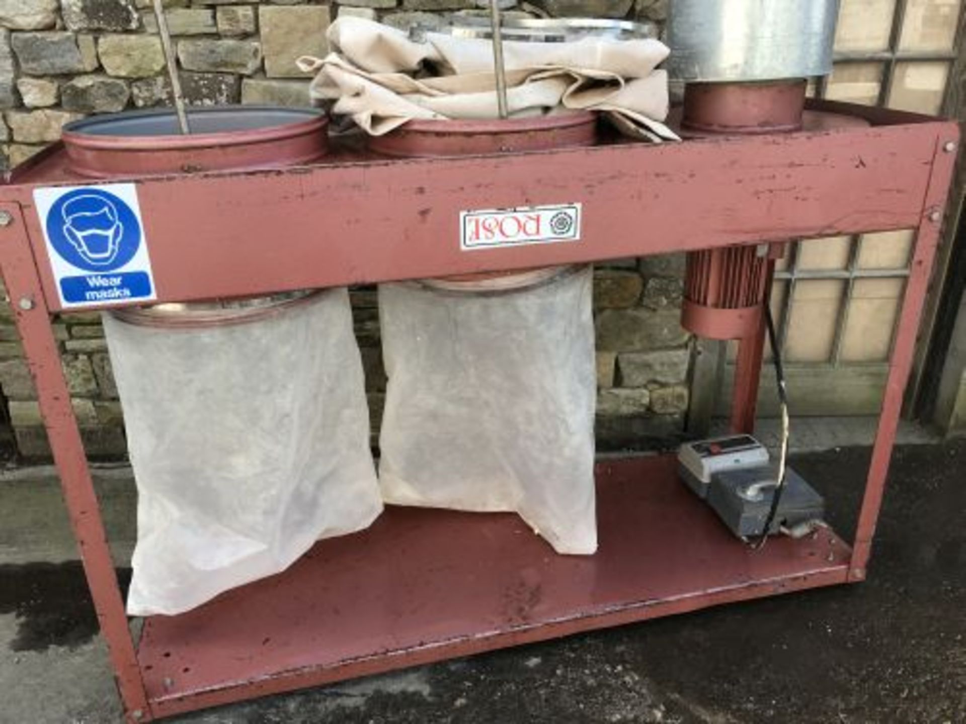 Two Bag Dust Unit, with 2.2kW motor and top bags, - Image 2 of 4