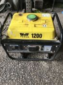 Wolf Power 1200 Generator, 2.4hp, 4 stroke engine