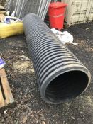 Two Lengths of Large Drainage Pipe each approx 118