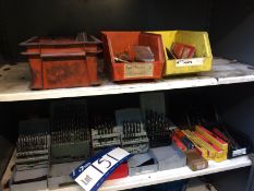 Quantity of Drill Bits as lotted on 2 shelves