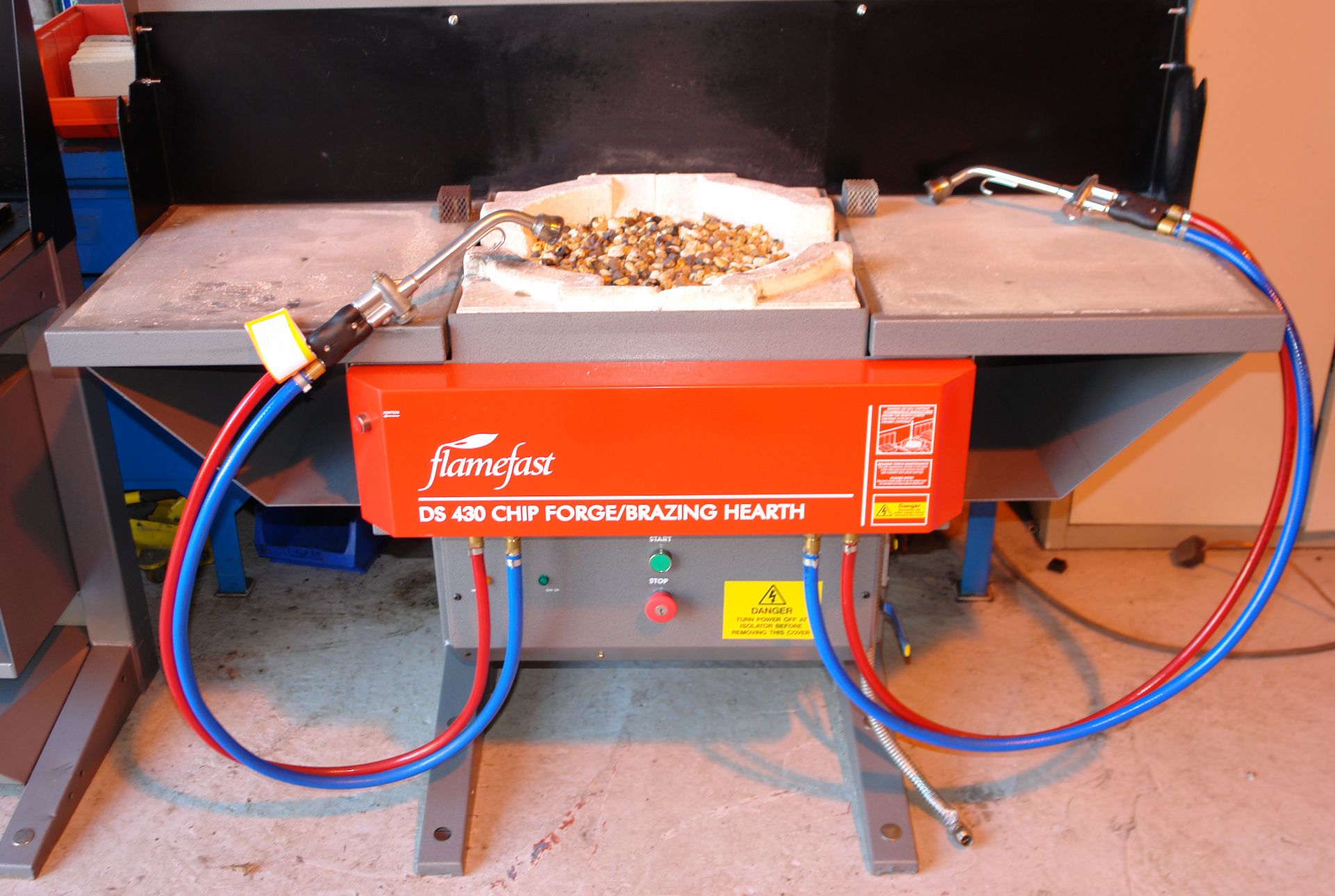 Flamefast Brazing Equipment including: Varivac Canopy, Two Brazing Benches, with Draw Heavy Duty - Image 7 of 11