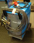 Sharp 25MC WT Rectifier Type Heavy Duty Compressed Air Plasma Cutter, serial no. 215-4836408, 20mm