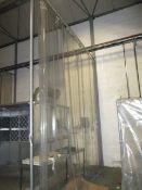 Plastic Slat Panel Curtain Enclosure, with tubular steel frame (panels to two sides, each side circa