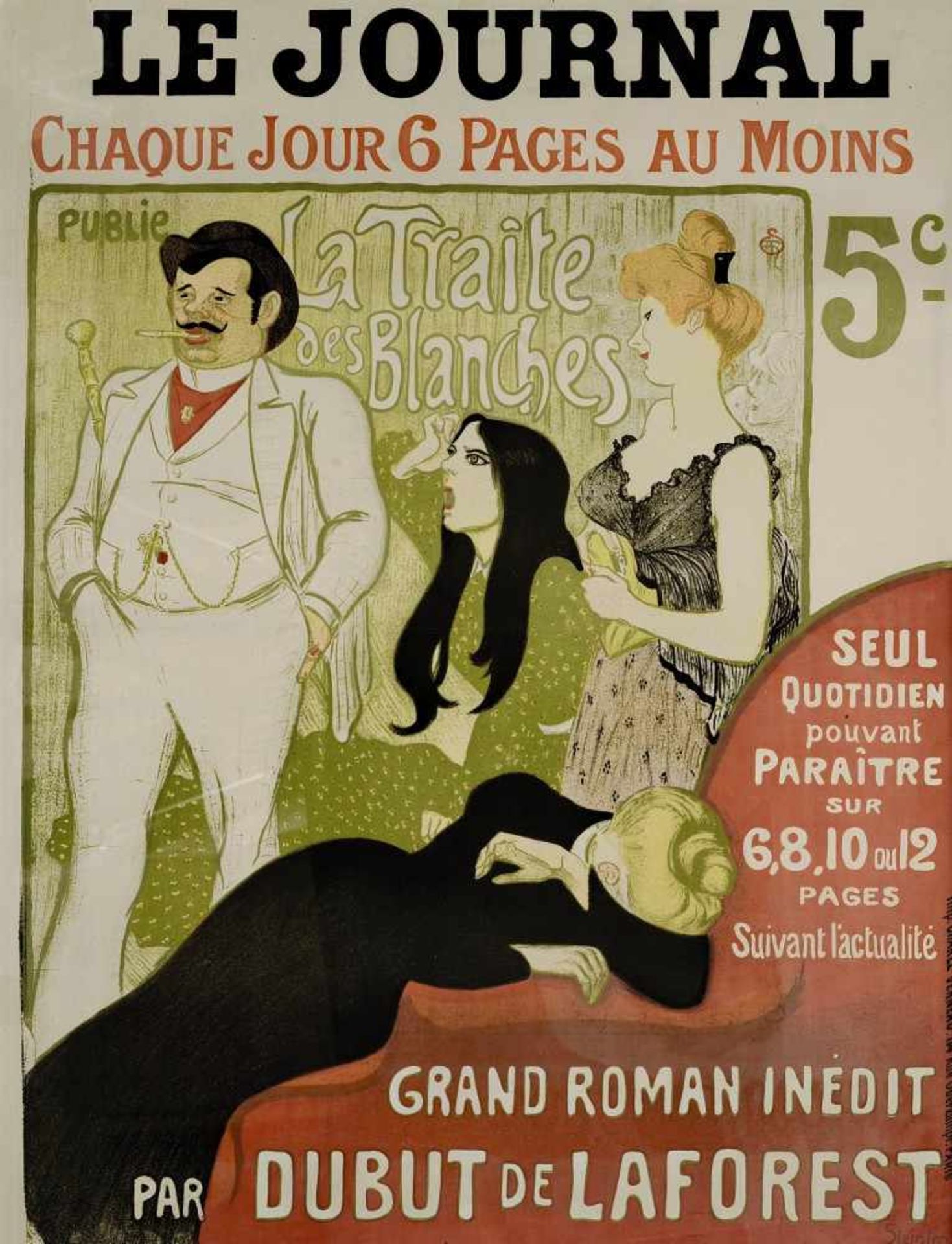 Steinlen, Théophil Alexandre 1859 Lausanne - 1923 Paris "Le Journal [...] La Traite des Blanches"