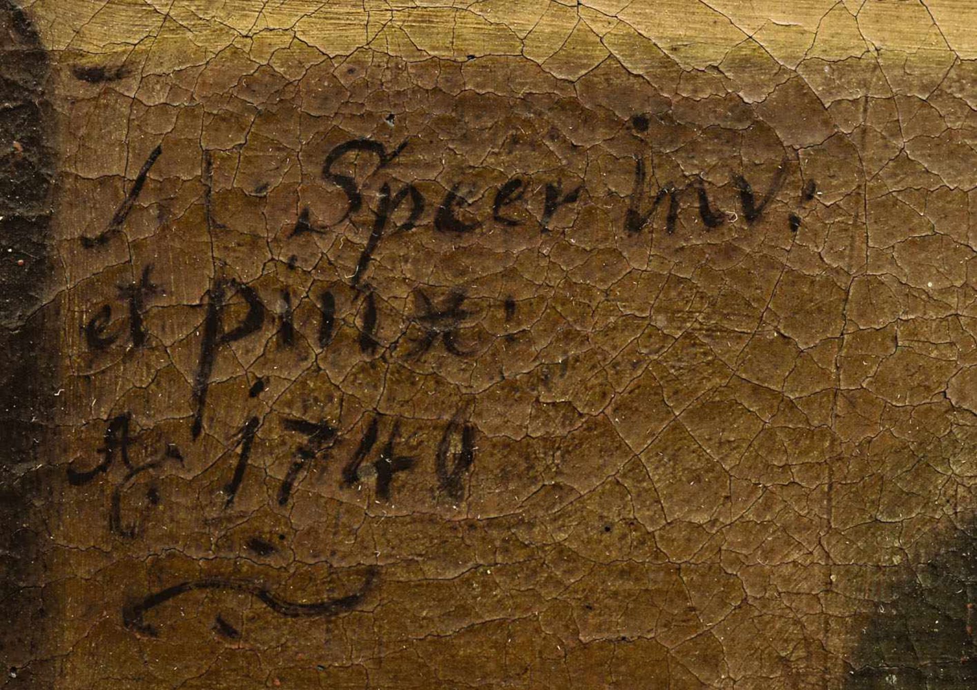 Speer, Martin 1702 Wildsteig/Ried - 1765 Regensburg Die hl. Anna lehrt Maria das Lesen Öl / Lwd. Ca. - Bild 3 aus 3