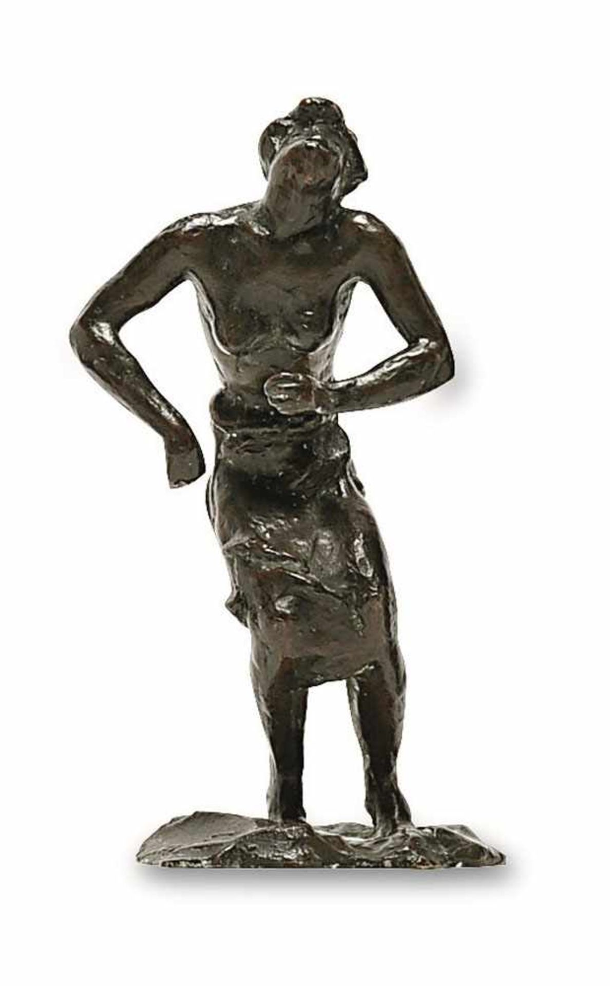 Monogrammist AB (wohl Arno Breker, 1900 Elberfeld - 1991 Düsseldorf) Kleine Tänzerin Bronze, braun