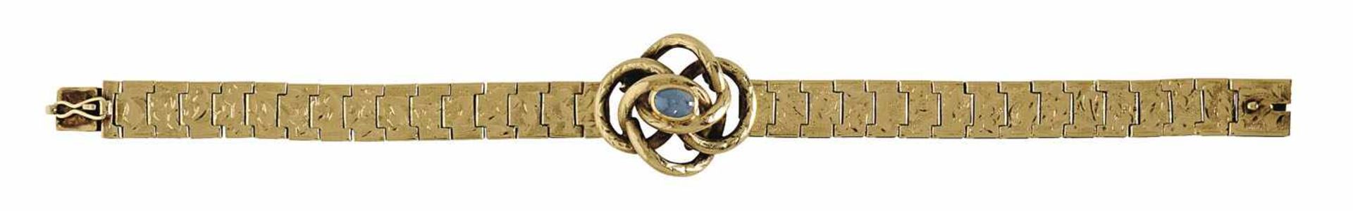 Armband Österreich, um 1930 14 K GG, Marke (Österreichische Amtspunze). Gliederband umlaufend floral