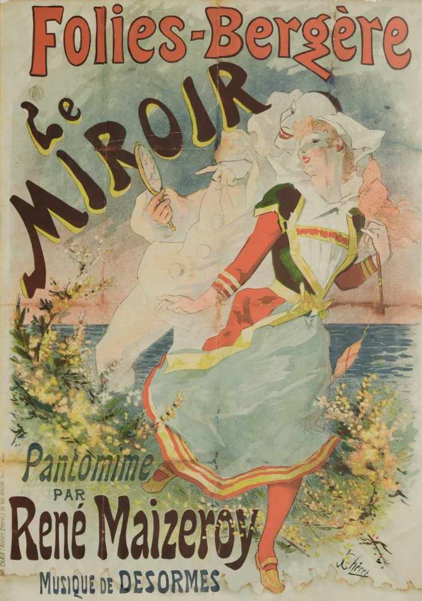 Chéret, Jules 1836 Paris - 1932 Nizza Folies-Bergère: Le Miroir Farbplakat (1892) 124 x 88 cm R.