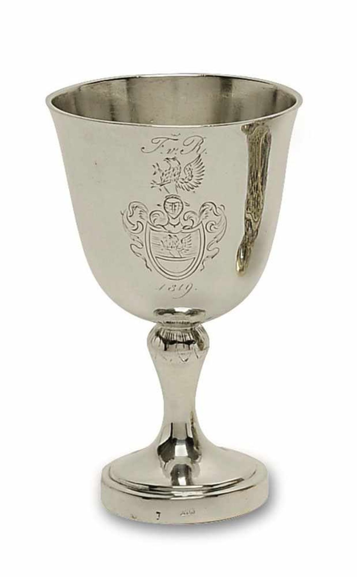 Kleiner Pokal Dresden, um 1819, Christian Heinrich Rossbach Silber, innen Reste von Vergoldung.