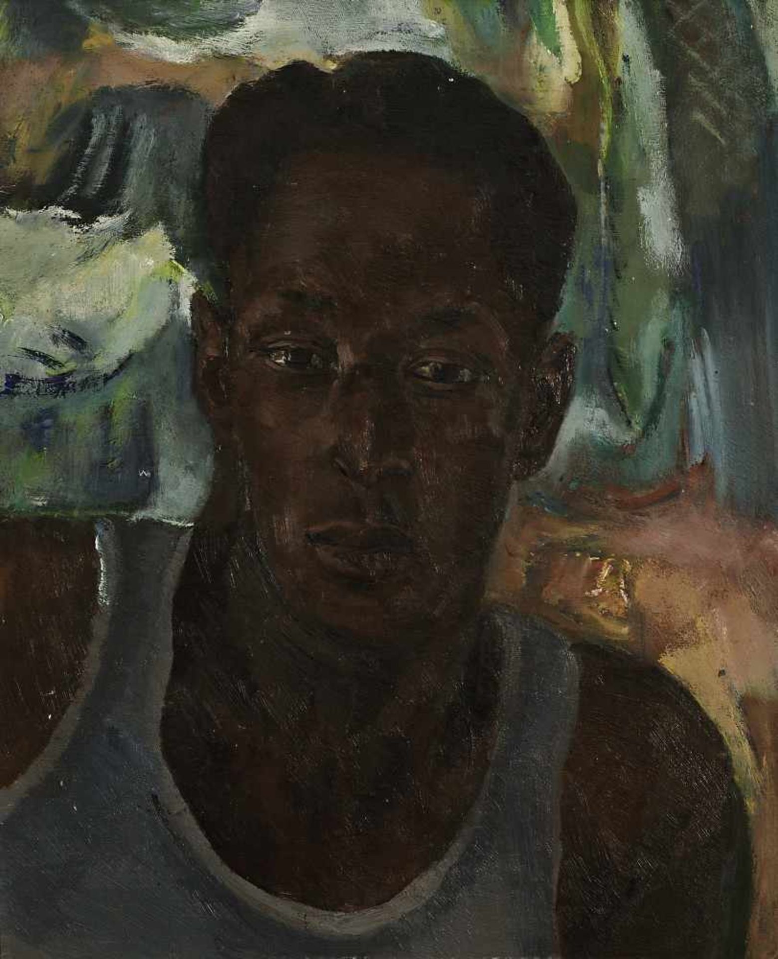 Bascoulès, Jean-Désiré 1886 Perpignan - 1976 Paris Portrait eines jungen Mannes Öl / Holz 45,5 x