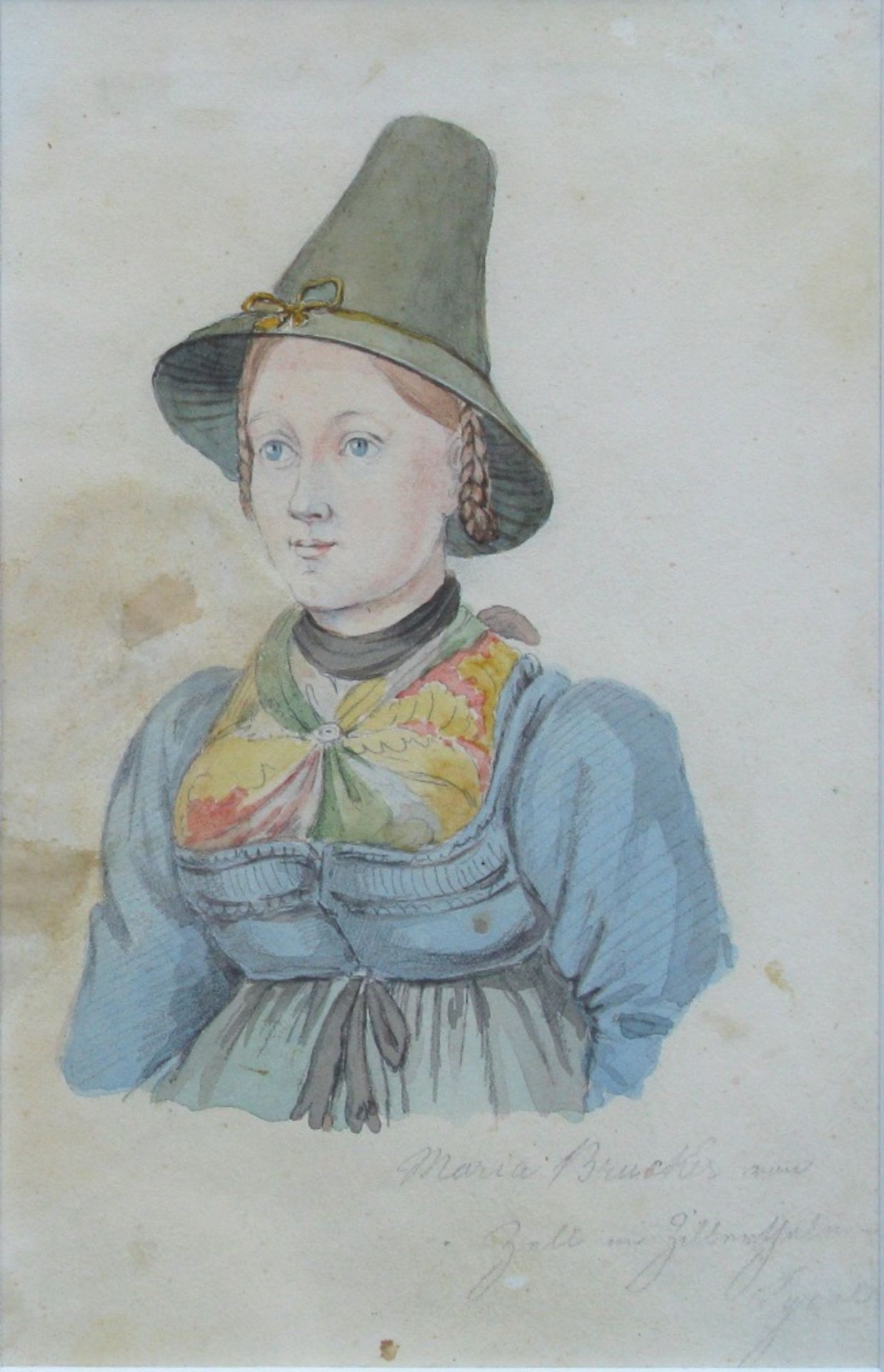 Quaglio, Lorenzo II 1793 München - 1869 ebd., zugeschrieben Zwei Bauernmädchen in Zillertaler Tracht