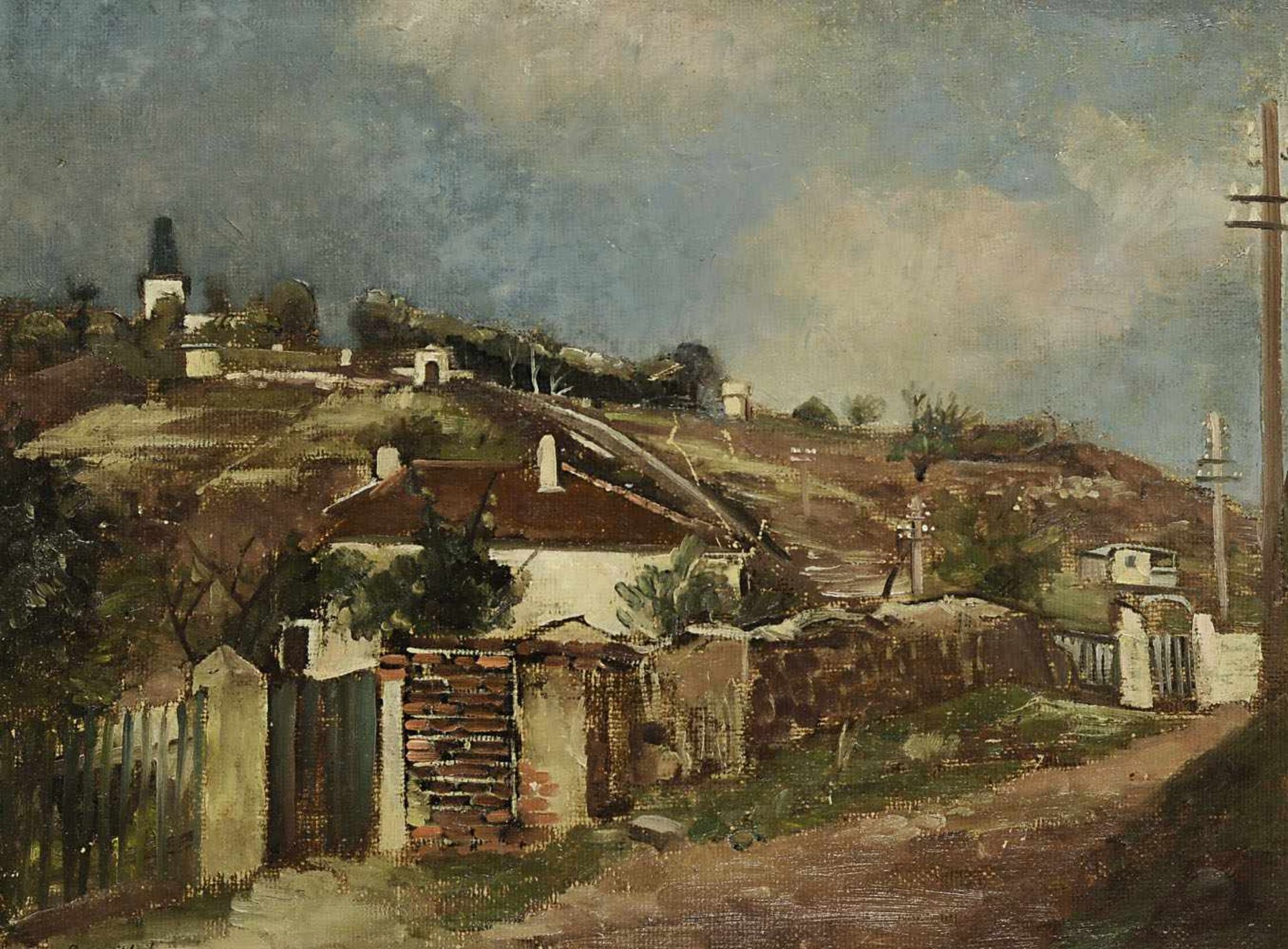 Wilhelm, Paul 1886 Greiz - 1965 Radebeul Weinberg im Herbst Öl / Karton 37 x 48,5 cm L. u. signiert,