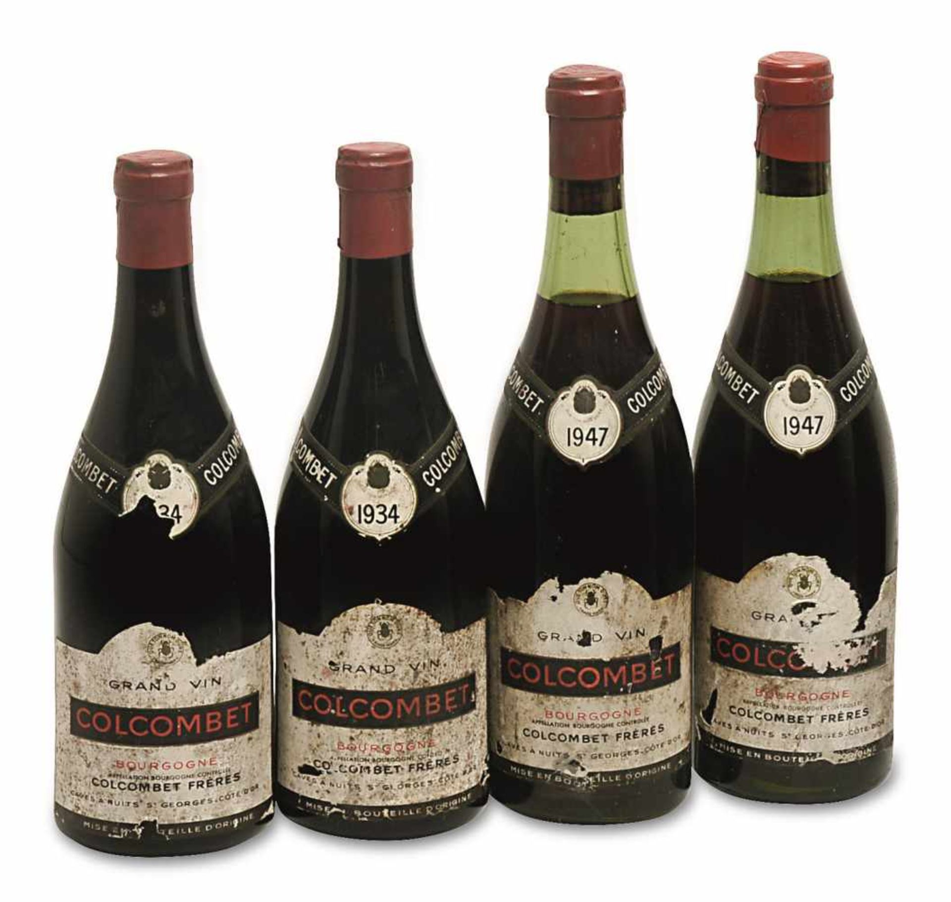 Vier Flaschen Colcombet Burgund, Frankreich Colcombet Frères, Grand Vin. Jahrgang: Zwei Flaschen
