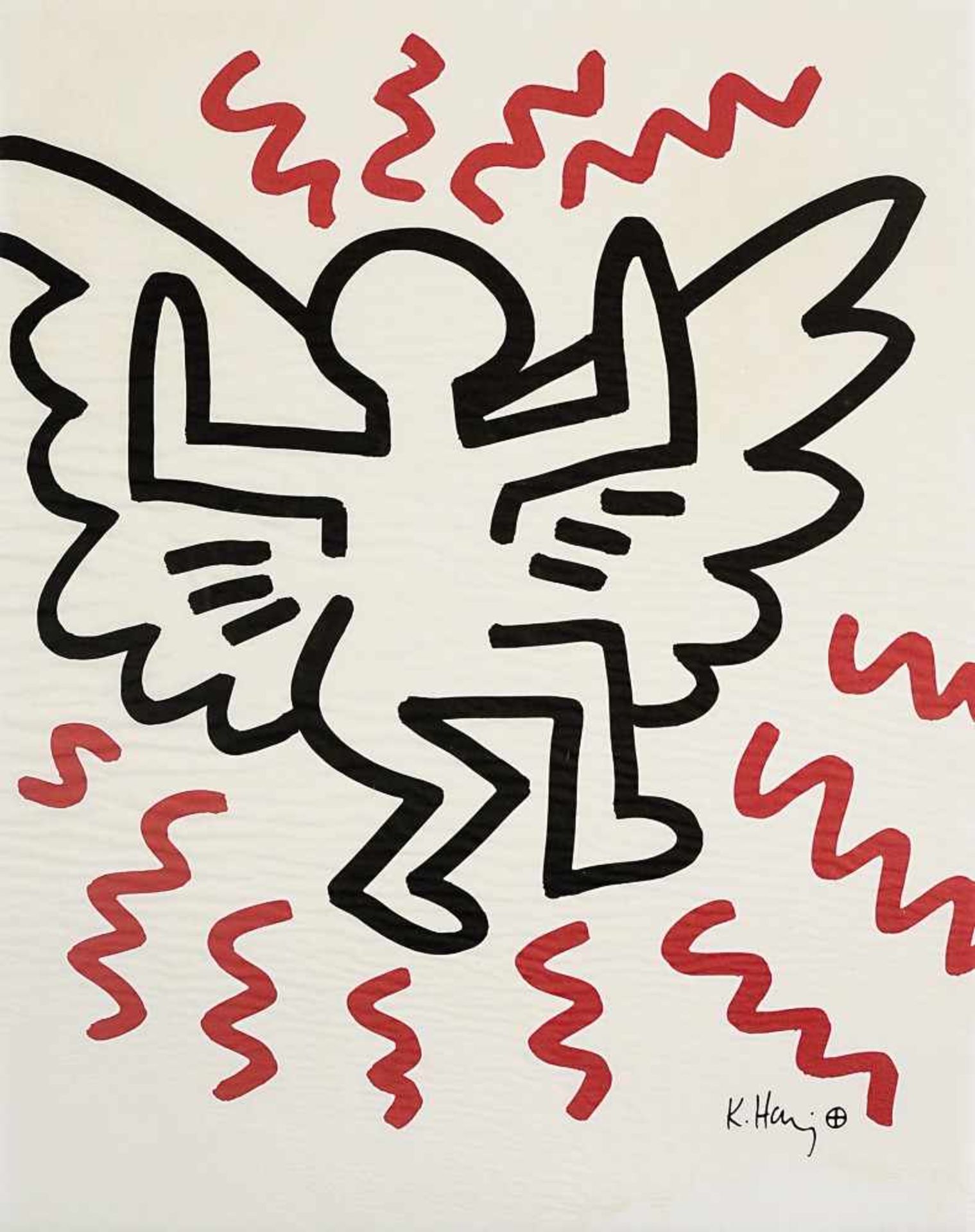 Haring, Keith 1958 Reading/Pennsylvania - 1990 New York City Aus: Bayer Suite Offsetlithographie