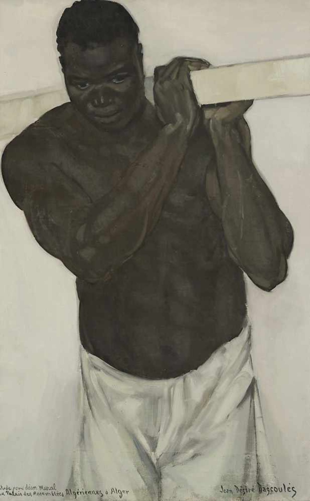 Bascoulès, Jean-Désiré 1886 Perpignan - 1976 Paris Afrikaner Öl / Lwd. 100 x 63,5 cm R. u. signiert,