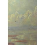 Potthast, Edward Henry Küstenlandschaft mit einsamem Segelboot (Cincinnati 1857-1927 New York) Öl/