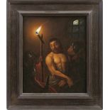 Schalcken, Godfried van - Nachahmer Die Verspottung Christi Öl/Holz. 30,2 x 25 cm. - Kleine