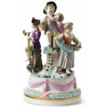 Figurengruppe "Vier Gärtnerkinder" Meissen, 19. Jh. Modell von Johann Joachim Kaendler, um 1767. Auf