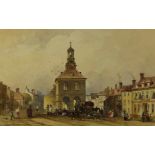 Shepherd, George Sidney "Town Hall - Brakley" (London 1784-1862) Aquarell. Verso handschriftlich