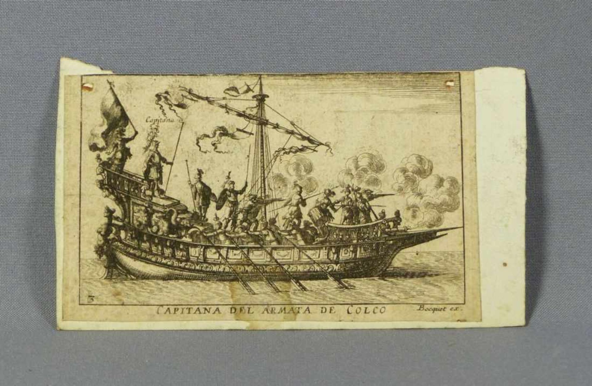 Bocquet, Nicolas "Capitana del Armata de Colco" (Gest. 1716 Sainte-Opportune) Kupferstich, nach - Bild 2 aus 2