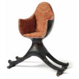 Seltener Gondelstuhl Italien, wohl Venedig, 1. H. 18. Jh. Auf seitlich ausgestellten Beinen