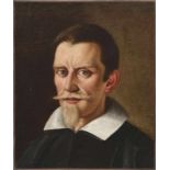 Römische/Bologneser Schule des 17. Jahrhunderts Wohl Selbstportrait eines Künstlers Öl/Lwd. 42 x