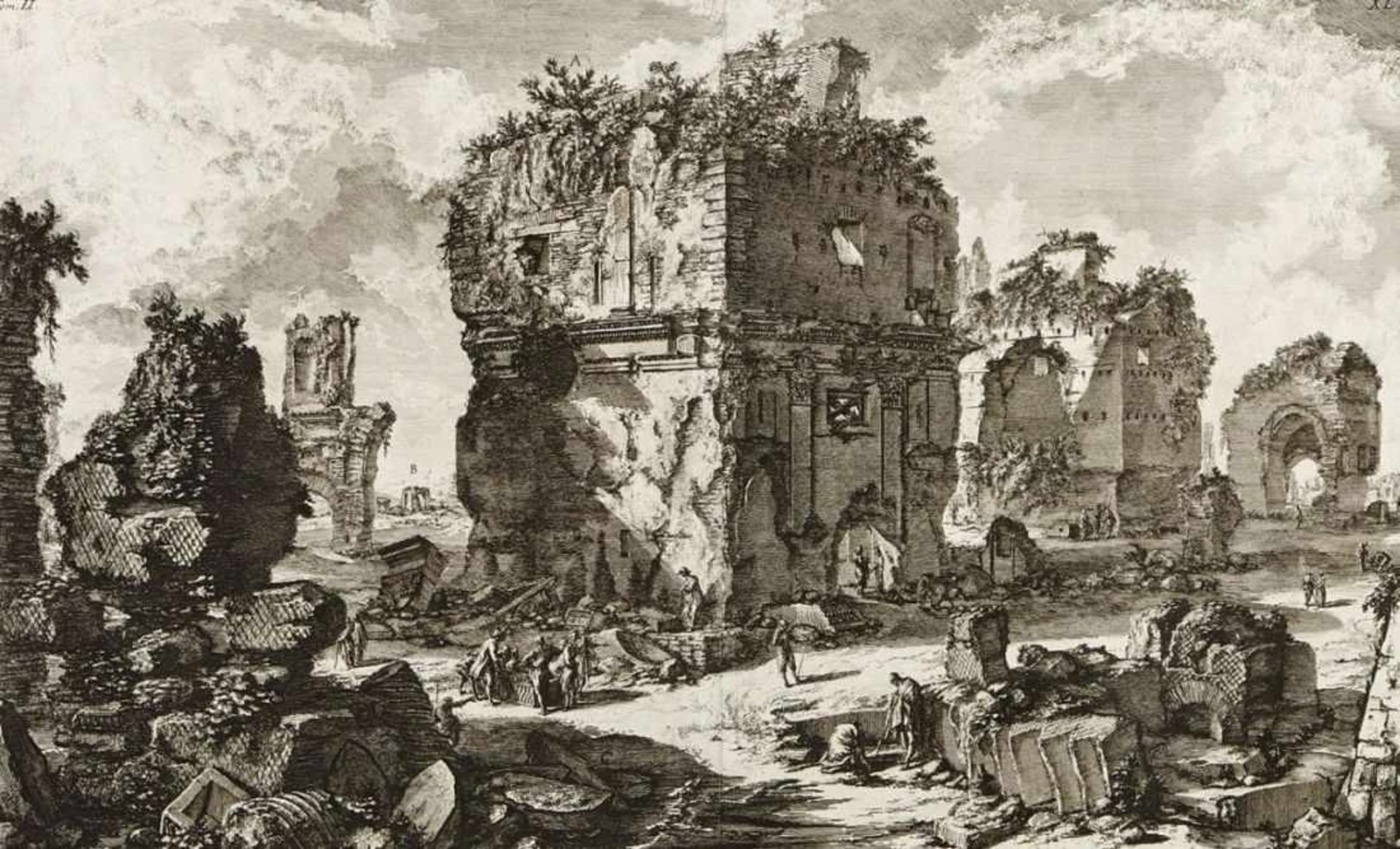 Piranesi, Giovanni-Battista "Veduta degli avanzi di alcune camere sepolcrali, esistenti sull'