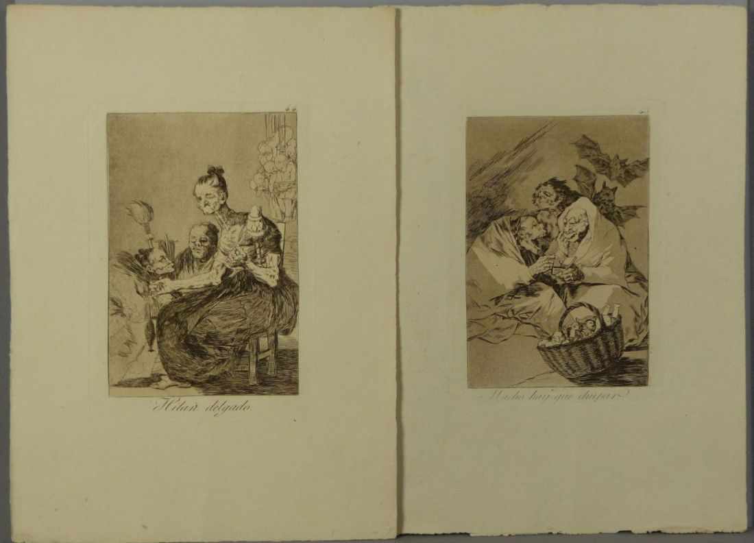 Goya y Lucientes, Francisco José de Zwei Blatt aus "Los Caprichos" (Fuendetodos/Aragon 1746-1828