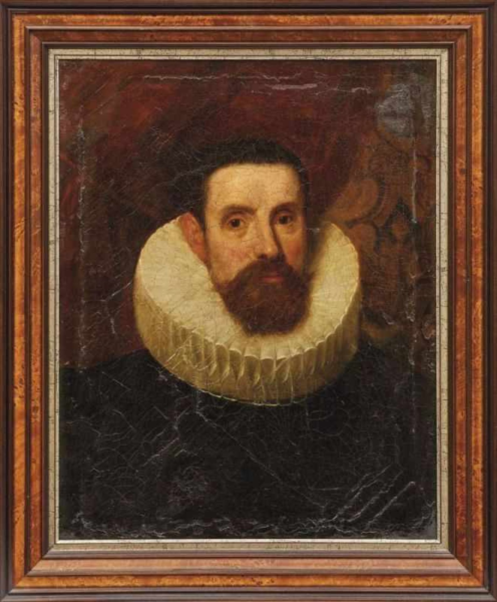 Hals, Frans - Nachahmer des späten 18. Jh. Bildnis eines Herren mit Mühlsteinkragen Öl/Lwd. 64 x