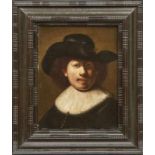 Rembrandt, Harmensz van Rijn - Kopie nach Selbstbildnis als junger Mann Flandern, 17. Jh. Nach