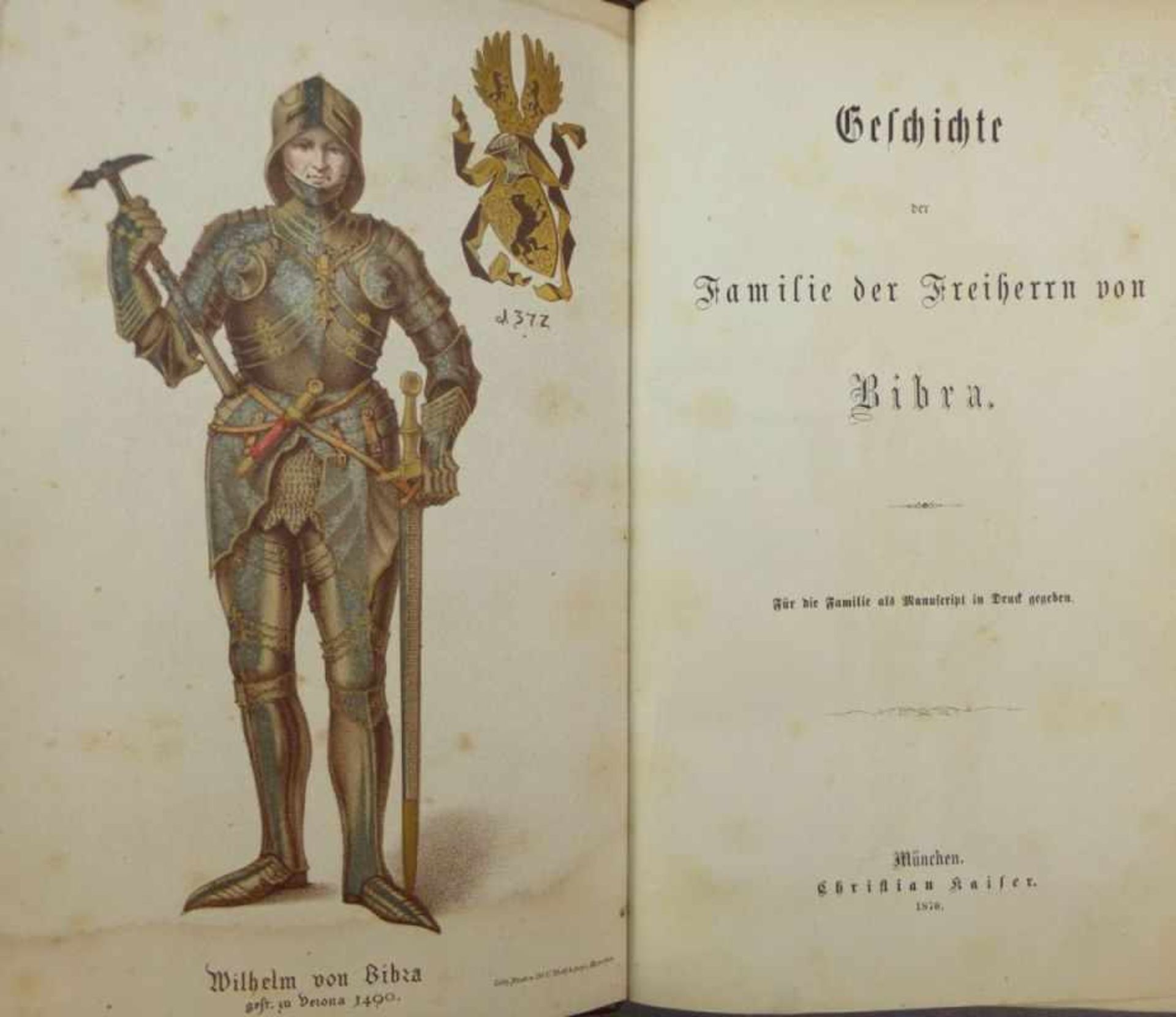Bibra, Wilhelm von (Hg.) Drei Bände zur Familiengeschichte derer von Bibra Geschichte der Familie - Image 2 of 4