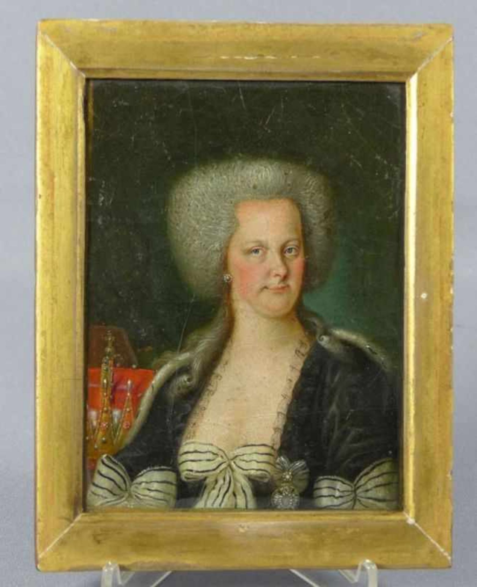 Kleines Bildnis der Erzherzogin Maria Elisabeth von Österreich 2. H. 18. Jh. Nach dem Gemälde von - Image 2 of 3