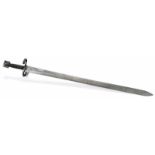 Schwert Norditalien, wohl Venedig, um 1480 Zweischneidige Klinge, beidseitig mit kurzer Kehle, s-