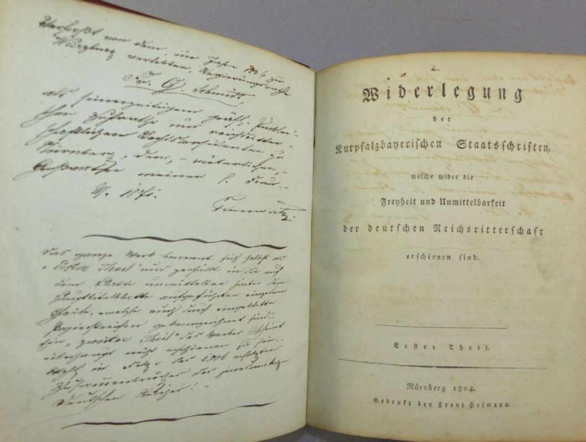 Konvolut Bücher zum Thema Geschichte 17., 18. und 19. Jh. 1) Widerlegung der Kurpfalzbayerischen - Image 2 of 8