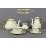 Kaffee- und Tee-Teilservice Saargemünd, Utzschneider & Co. - um 1900 Teekanne mit Deckel, kleine