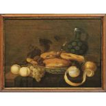 Overschee, Peter van Küchenstillleben (Tätig um 1660/70 in Leiden) Früchte mit Krug und Glas auf