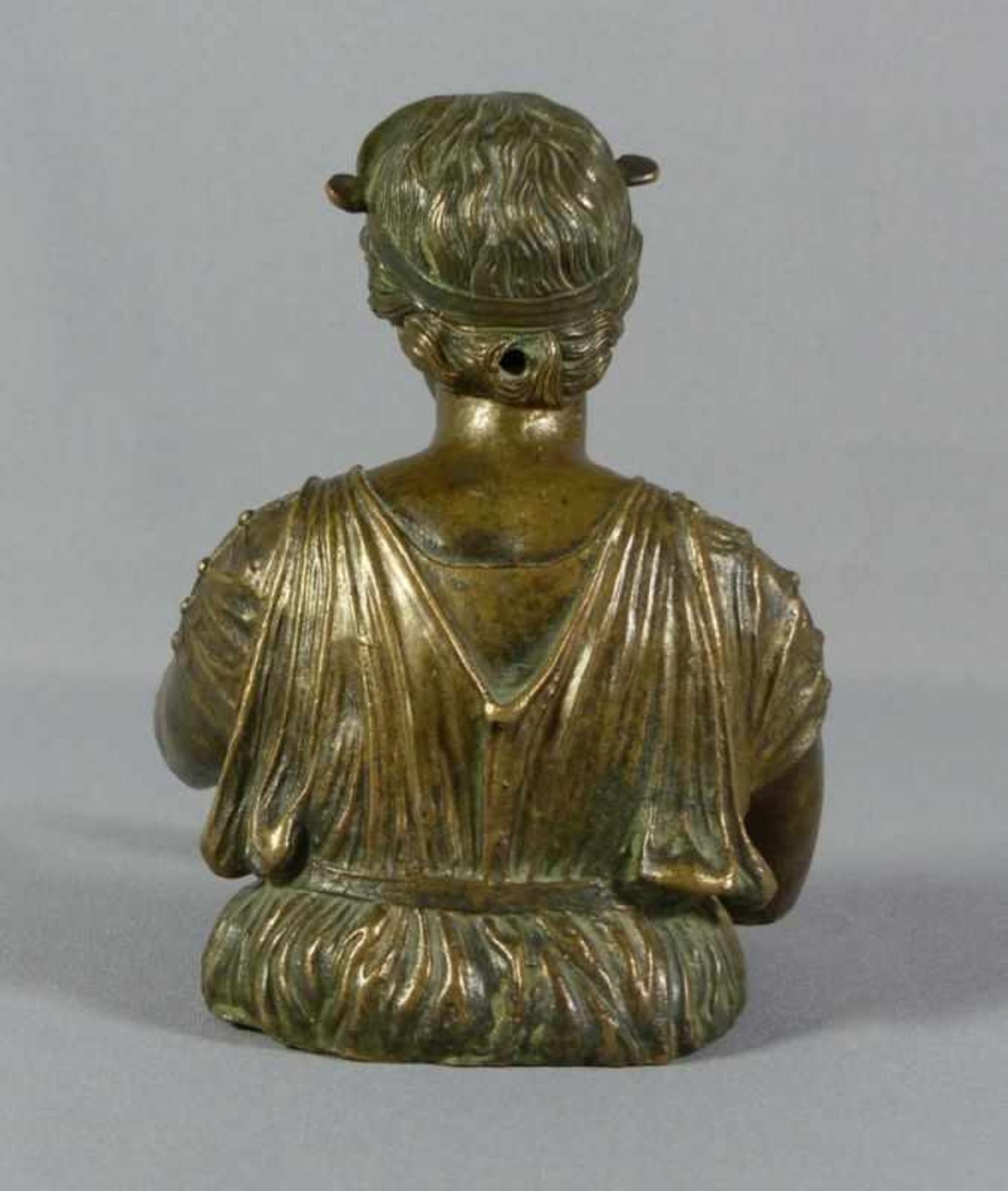 Artemis 19. Jh. Grand-Tour-Artikel nach dem Original im Nationalmuseum in Neapel. Bronze, - Bild 3 aus 4