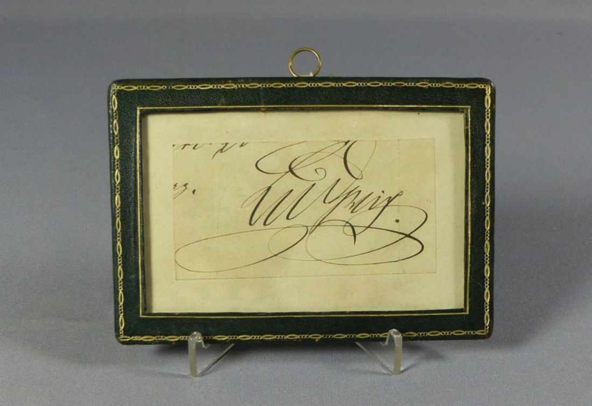 Ludwig II. - Fragment eines Autographs Um 1880 Bis auf die Unterschrift beschnittener Brief. 5,5 x - Image 2 of 2