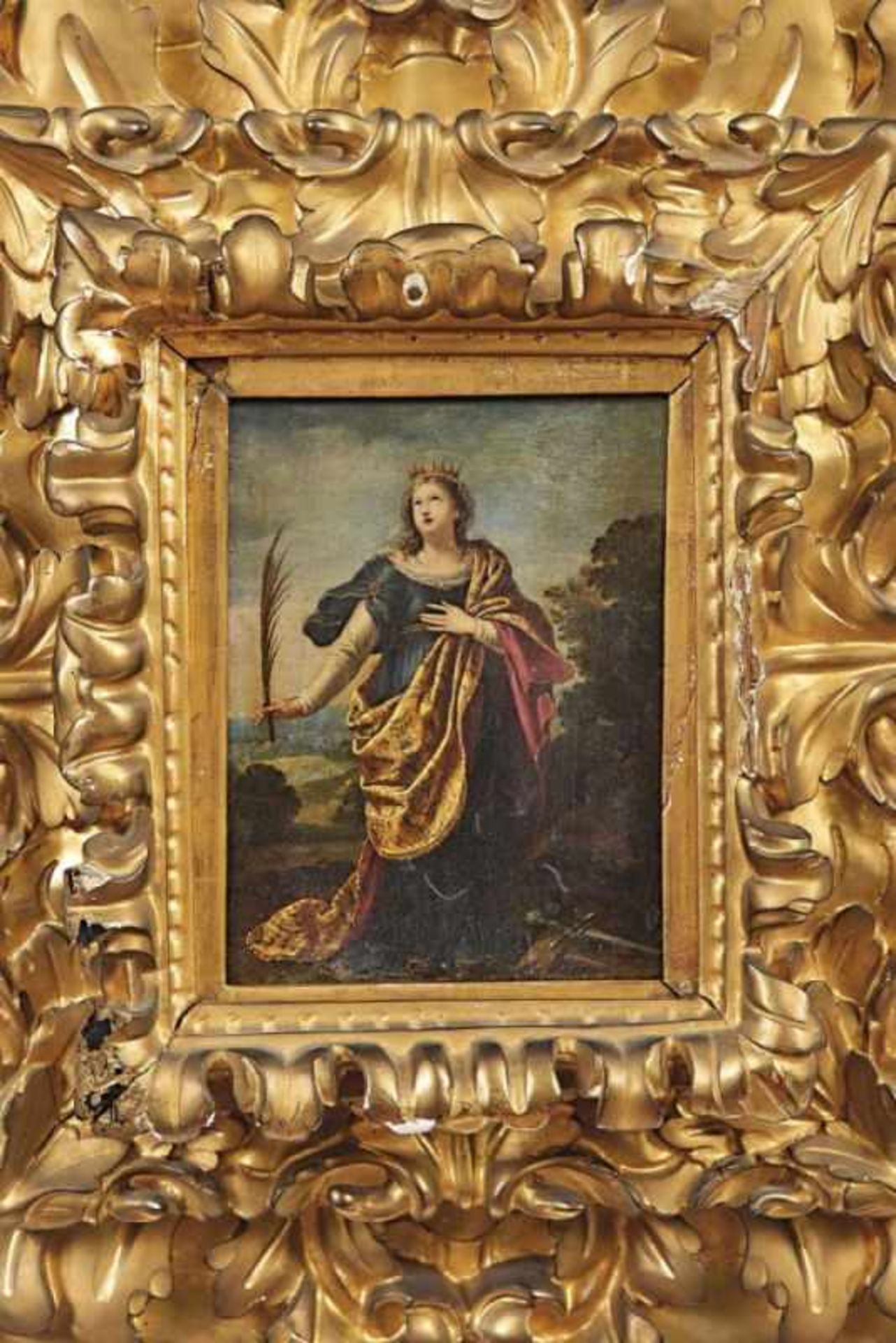 Die heilige Katharina von Alexandria Italienische Schule des 17. Jahrhunderts In südlicher - Bild 2 aus 2